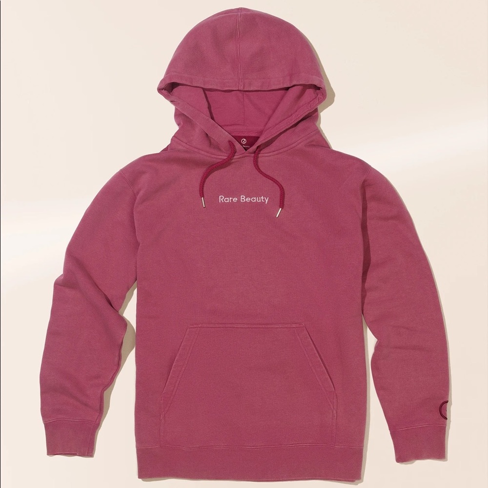 Rare Beauty Pullover Hoodie Sweatshirt Size Large Color Maroon
